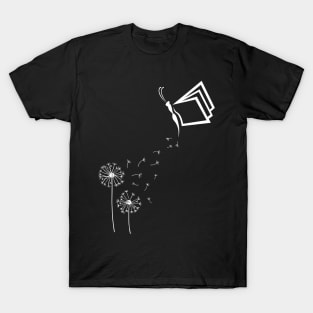 Dandelion Flying Book T-Shirt